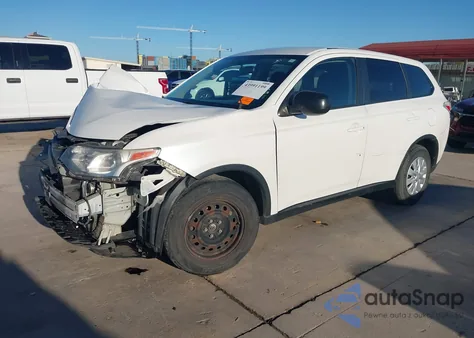 2015 Mitsubishi Outlander Es z USA, uszkodzony, nr VIN JA4AD2A33FZ001350